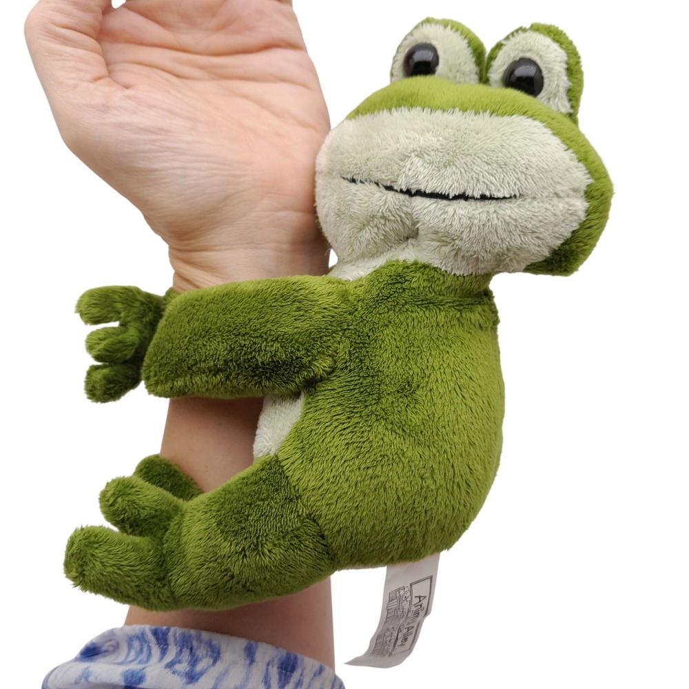 Animal Alley Green Frog Plush Long Arm Wrist Hugger Stuffed Animal Toy 7 Inch